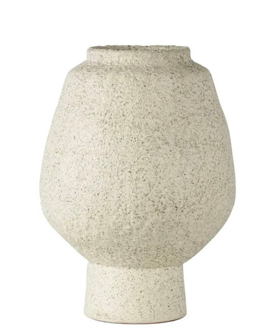 Stoneware round vase