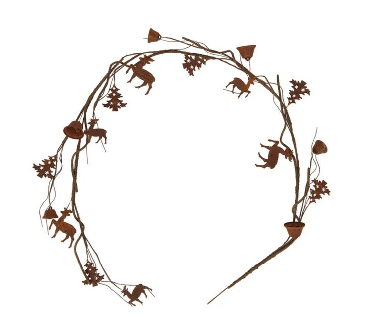 Rusty trees and deer garland