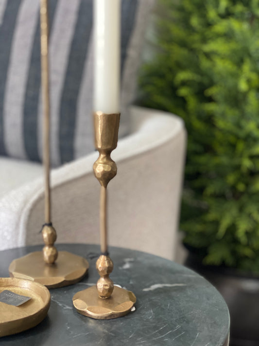 Gold candleholder small