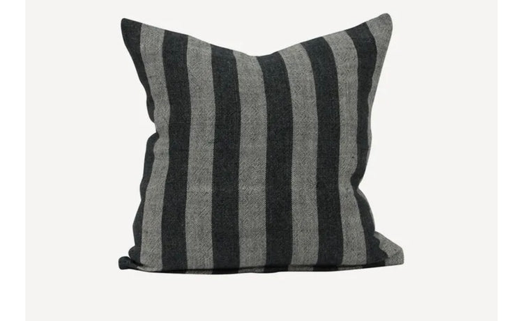 Linen stripe cushion